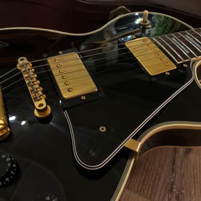 Rare Orville Les Paul Custom (MIJ Orville by Gibson) Black Beauty with factory Gibson Openbook Headstock image 10