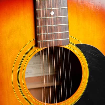 Epiphone FT-160 Texan-12 Sunburst 12-String Acoustic Guitar MIJ 1970s Pre-Owned image 5