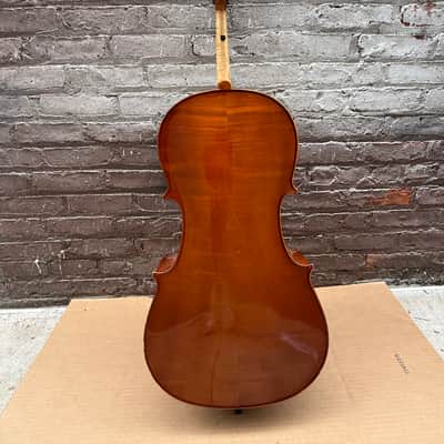 Palatino VC-450 1/2 Size Handcrafted Cello w/ Gig Bag – Repaired Cracks – Used Good image 10