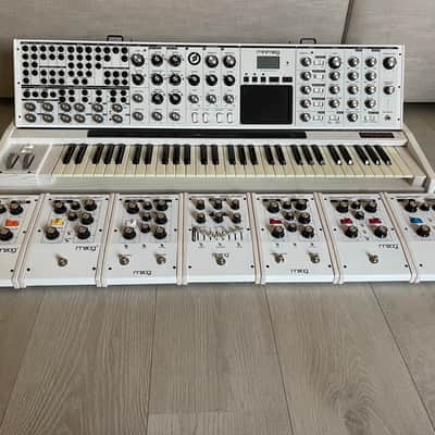 Moog Voyager XL & Moogerfooger Complete Collection (white edition) with lots of accessories White Edition image 1