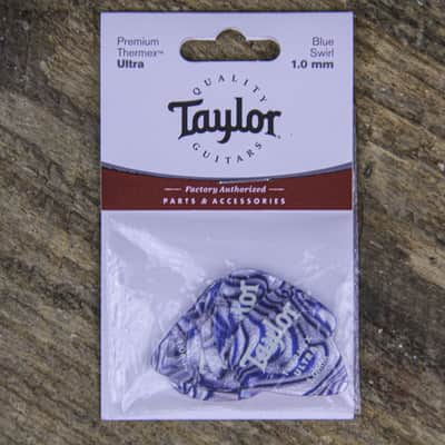 Taylor Premium 1.5mm Thermex Ultra Picks Blue Swirl 6-Pack image 2