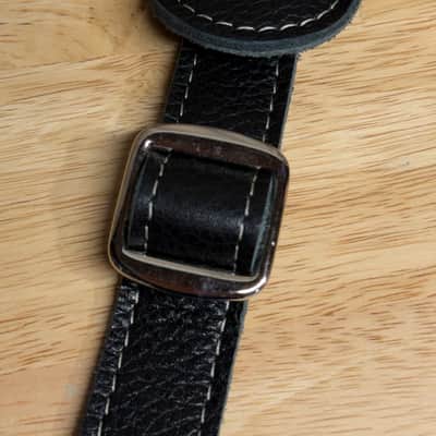 Fender Custom Shop Guitar Bass Strap Black Leather image 4