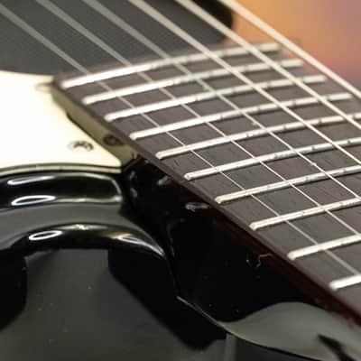 Mini Mosrite of Century Guitar with Built-In Amplifier – Sunburst w/ Gigbag image 9