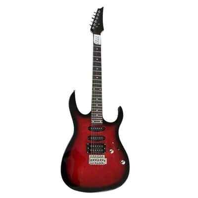 Red Burst HSS Guitar, Maple Neck, Basswood Body image 10