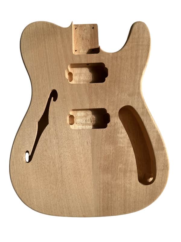 HH Mahogany Guitar Telecaster Tele Style Body with F Hole image 1