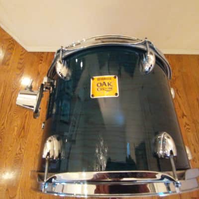 Yamaha Oak custom made in Japan 10 x 13 inch rack tom emerald uzukuri lacquer outstanding! image 5