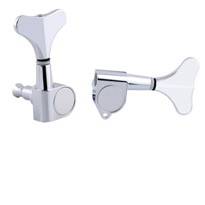 Guitar Sealed Tuners Tuning Pegs Machine Heads 4 In Line for Right Hand 4 String Bass Guitar Chrome. image 4