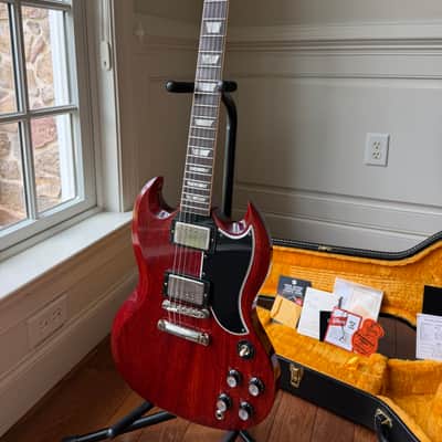 2026 Gibson Custom Shop ‘61 Les Paul SG Standard Stop Tail VOS - Cherry Red image 4