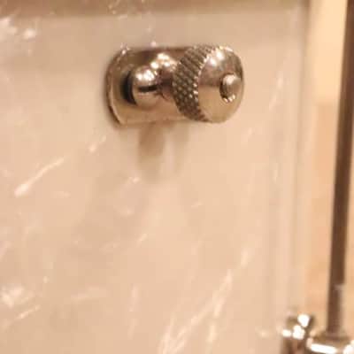 Slingerland 12X15" Snare Drum White Marine Pearl NOB Hardware Vintage 1950's image 3