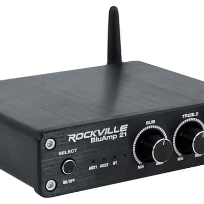 Rockville BLUAMP 21 BLACK 2.1 Channel Bluetooth Home Audio Amplifier Receiver image 3