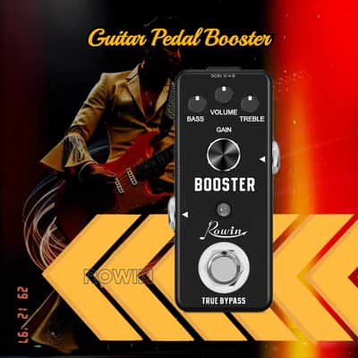 Rowin LEF-318 Guitar Booster Pedal, Analog Clean Boost with Bass & Treble EQ, Mini True Bypass Effect for Electric Guitar & Bass image 6