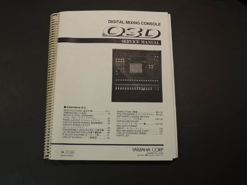 Yamaha O3D Service Manual [Three Wave Music] image 1