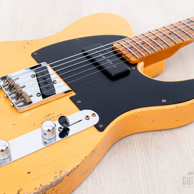 2023 Fender Custom Shop 1952 Telecaster Streamlined U Heavy Relic Butterscotch Blonde w/ P-90, Case, CoA, Lightweight Ash image 6