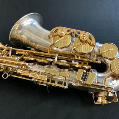 Jupiter JAS-869 Alto Saxophone Silver-plated w/ Gold Lacquer Keys