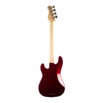 Used Lakland Skyline Series 44-64 Bob Glaub Bass Candy Apple Red 2002 image 5