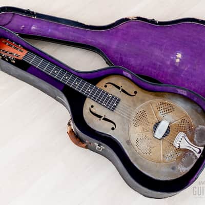1931 National Sears, Roebuck & Co. Duolian Vintage Single Cone Resonator Frosted Duco w/ Case image 21