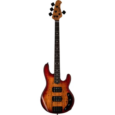 Sterling By Music Man StingRay RAY34HH Bass Guitar - Blood Orange Burst image 2