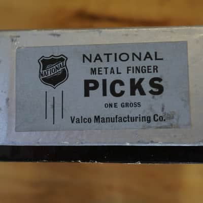 Vintage National Finger Picks Pair Oval 8 1940s/50s Banjo Dobro Lap Steel Pat. No. 1787136 Rare image 4