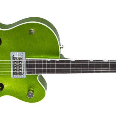 Gretsch G6120T-HR Brian Setzer Sig Hot Rod Hollow Body with Bigsby Rosewood FB Extreme Coolant Green Sparkle with Bag image 3