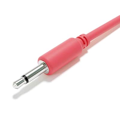 ExcelValley [Peach | 20 cm - 7.87"] 5-Pack - Hopscotch Mono Splitter Y Patch Cables TS 3.5mm 1/8" Eurorack Synth image 5
