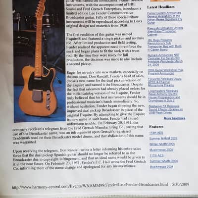Fender Custom Shop 1999 Leo Fender Commemorative Broadcaster 1999 Blonde image 22