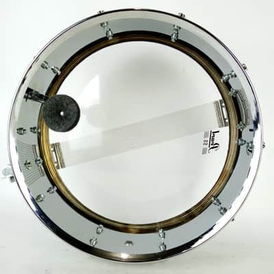Pearl 5.5x14" Steel Shell Snare Drum 10-Lug Vintage 90s w Muffler Throw-Off/Butt image 11