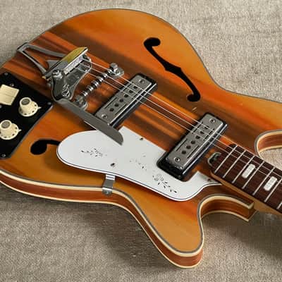 1960’s Teisco EP-8T WILDWOOD Hollowbody Electric Guitar MIJ Japan Rare Finish Surf’s Up Psychedelic image 5