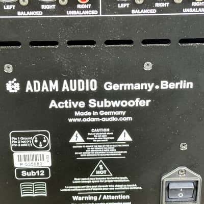 Adam Audio Sub12 12-Inch Powered Studio Subwoofer image 10