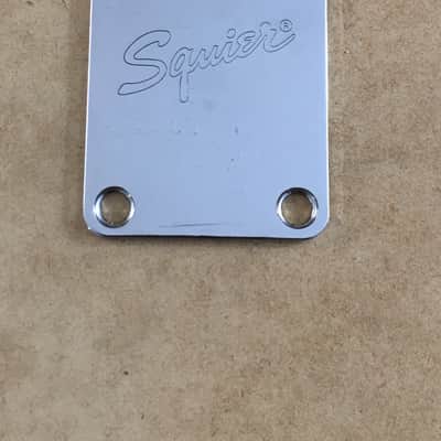 Fender Squier Affinity Luthiers Chrome Neck Plate 2000s Chrome Light NOS Relic Original Part image 2