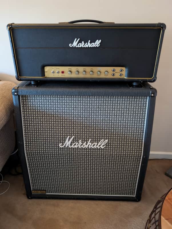 'REDUCED' 1974 Marshall JMP 50 Valve / Tube Guitar Amplifier + 4x12 Speaker Cab Celestions image 1