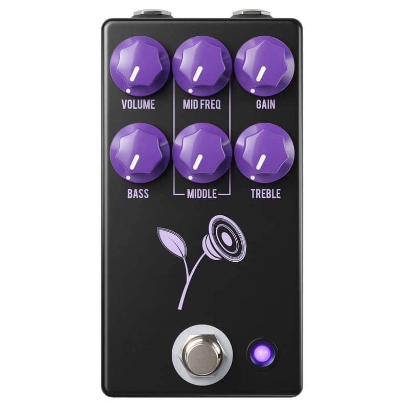 New JHS The Violet Lari Basilio Distortion Guitar Effects Pedal Black image 1