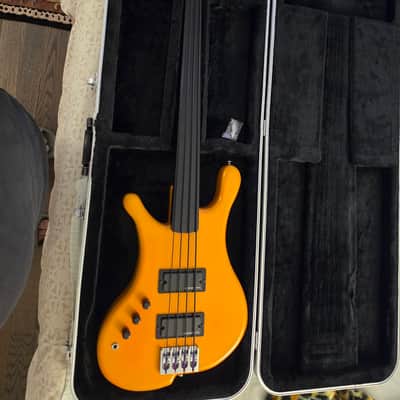 Moses graphite Seymour Duncan Basslines ABM Hipshot Lefty fretless bass 2000s - Yellow image 1