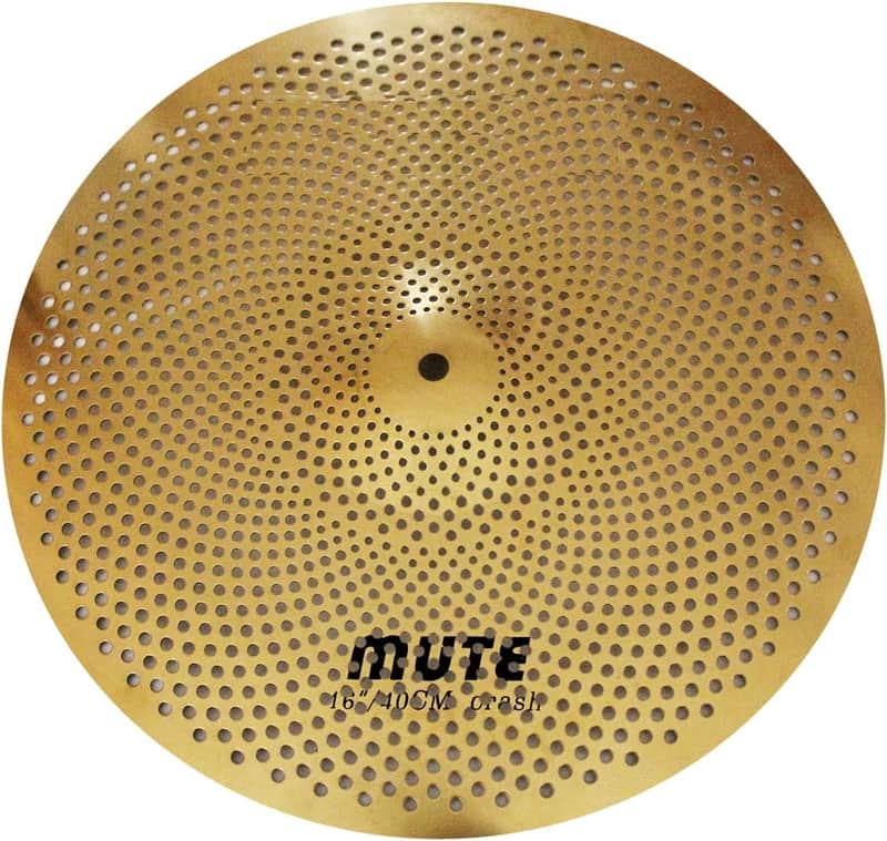 Crash Cymbal 16 Inch Low Volume Crash Cymbal Golden Quiet Cymbal For Drmmer Practice image 1