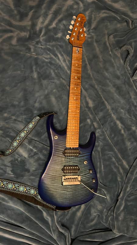 Ernie Ball Music Man John Petrucci Signature JP15-7 2020 - 2021 - Trans Black Burst Quilt image 1