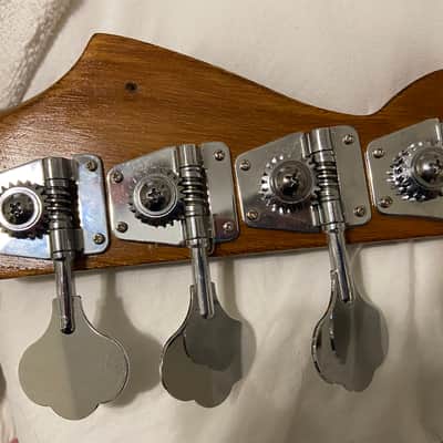 Very unique bass guitar. Hand made carved bull dog body image 10