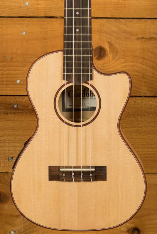 Cordoba 24T-CE Spruce Tenor Electro Ukulele | Natural image 1