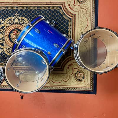Ludwig Classic Maple Downbeat Outfit 8x12 / 14x14 / 14x20" Drum Set- Blue Sparkle image 12