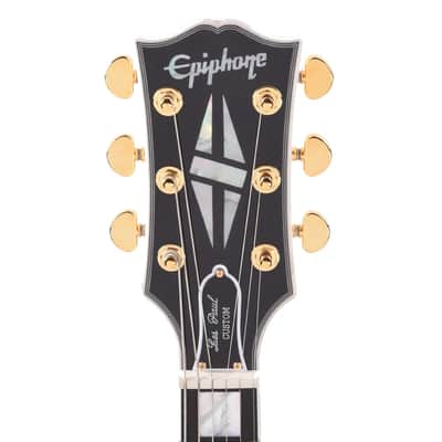 Epiphone "Inspired by Gibson Custom Shop" Les Paul Custom Guitar w/Hard Case - Alpine White image 7