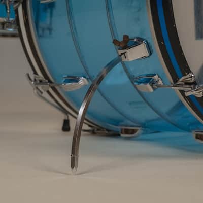 1970s Ludwig Vistalite Tivoli Pattern A 'Big Beat' in Blue/Blue/Blue - 14x22, 16x16, 9x13, 8x12, 5x14sn image 7