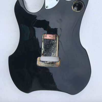 Glossy Black Maple Wood DIY Guitar Neck with Solid Body image 6