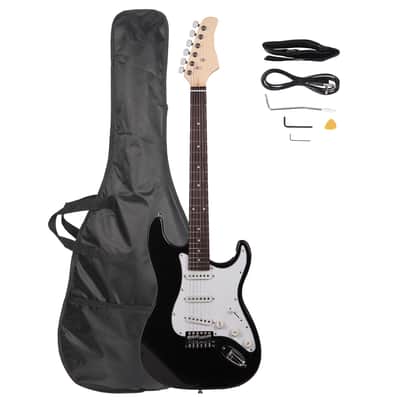 Cxxss Rosewood Fingerboard Electric Guitar Black - White image 10