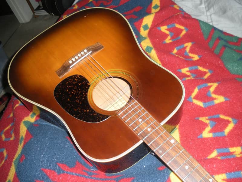 Alvarez 5063 70s rare solid top Japan rare color sound flamed back mountain tone image 1