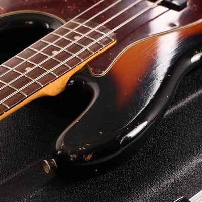 Fender Custom Shop 1960 Jazz Bass Reissue 3-Tone Sunburst Relic 2011 image 7