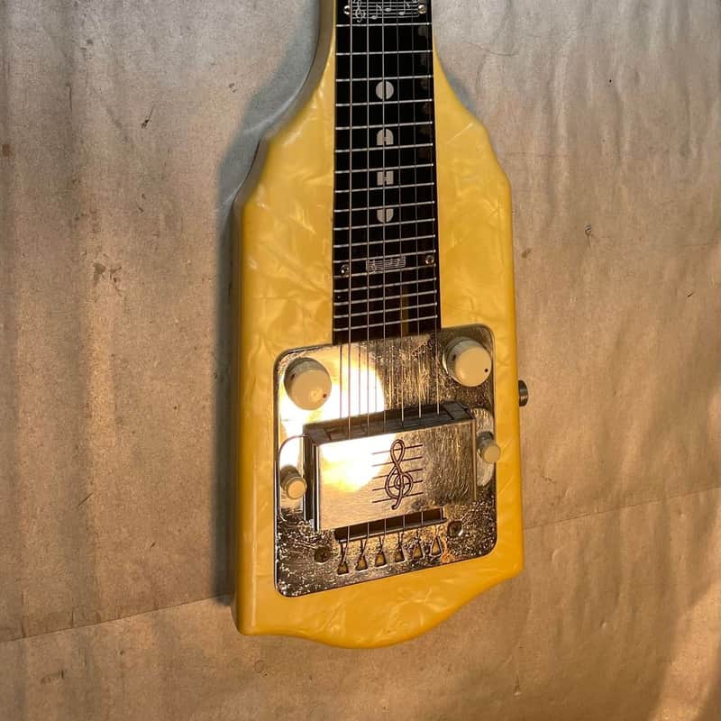 1952 Oahu Lap Steel White Mother of Pearl Treble Clef White Pearl