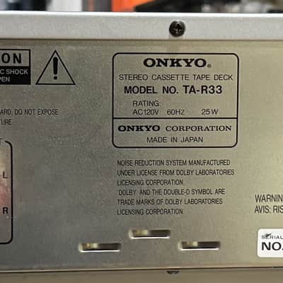 ONKYO TA-R33 Stereo Cassette Deck – 3 Motor – Auto Reverse – Dolby B/C – Tested image 9