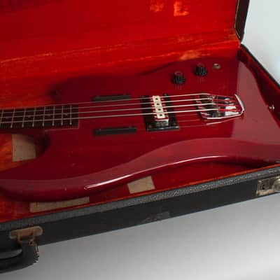 Guild Jet Star Solid Body Electric Bass Guitar (1966), ser. #SD-280, black tolex hard shell case. image 12
