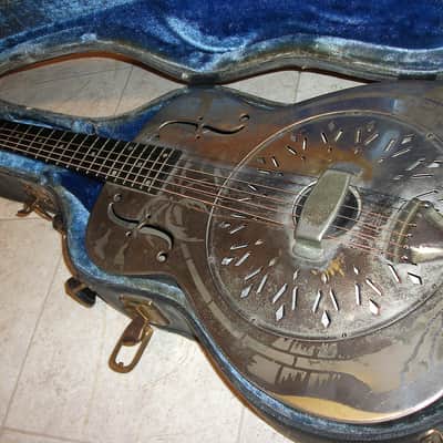 1937 National Style 0 Resonator Nickel-Plated Brass-  Round Neck 14 fret Model- like Keith Richards! image 1