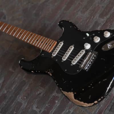 Del-Tone 50s S-Style - Black - Heavy Aging image 6
