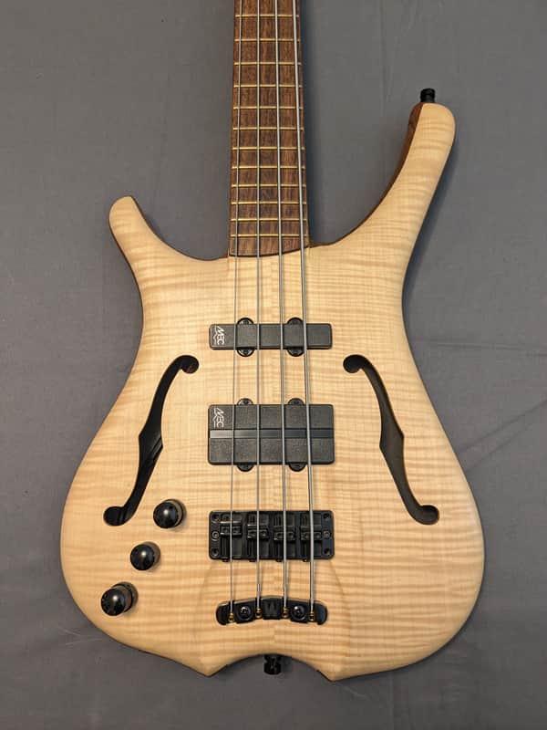 2008 Warwick Infinity NT 4 - AAAA Flame Maple - Natural Oil - Lefty image 1