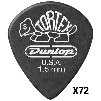 482R150 Tortex Pitch Black Jazz 1.50 mm Sachet de 72 Dunlop image 1
